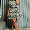 Print fitted dress