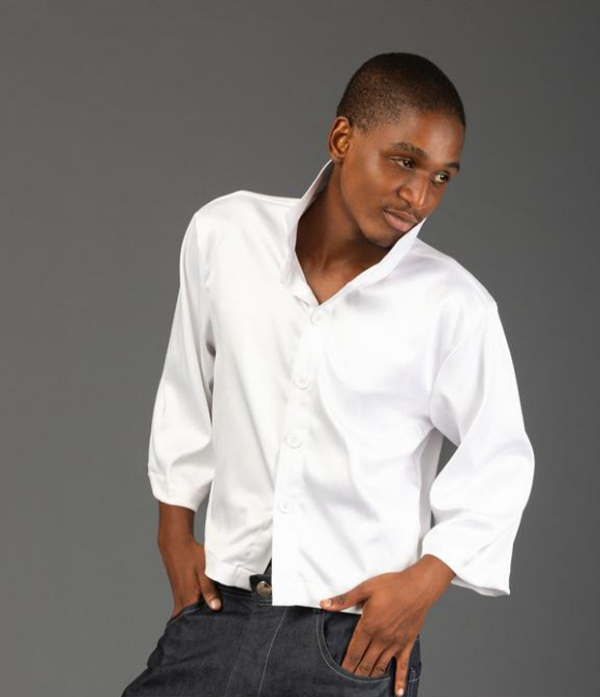 Satin Sheeve Dutchess Satin Men’s Wide-Sleeve Shirt